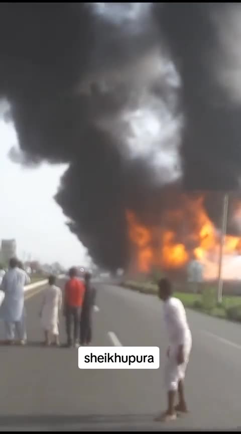 Fire in Oil Agency. Pakistan