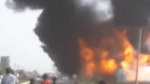 Fire in Oil Agency. Pakistan