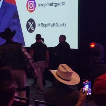 Obese Tranny Tries to Storm the Stage — Matt Gaetz Thinks He Knows Who It Was