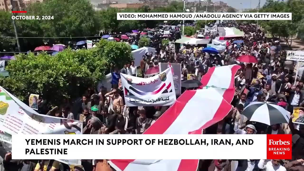 Hundreds Of Yemenis Gather In Sana'a In Support Of Iran, Hezbollah, Palestine, And Lebanon