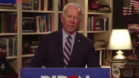 Joe Biden Using a Giant Teleprompter During His Rally