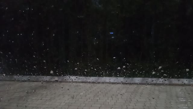 Rain from the car window