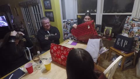 Erica's 25th Birthday - opening presents