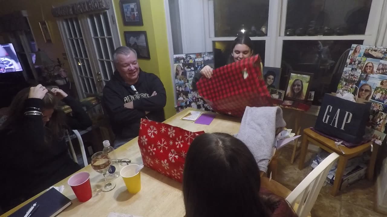 Erica's 25th Birthday - opening presents