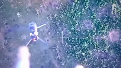 Russian Net Launcher drone successfully eliminating Ukrainian copters (drones)