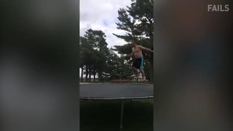 Try not to laugh - Funny Trampoline fails