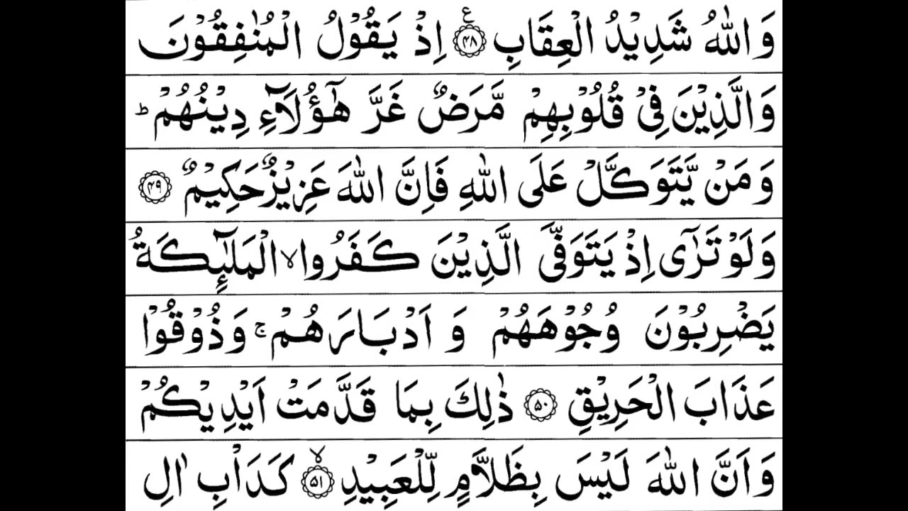 Surah Al-Anfaal Full - With Arabic text (HD)-سورة الانفال-