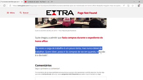 Funcionária demitida após ser monitorada em home office desabafa