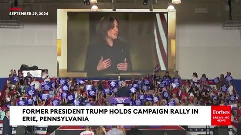 BREAKING: Trump Stops Rally Speech To Play Supercut Of Harris: 'There's Something Wrong With Kamala'