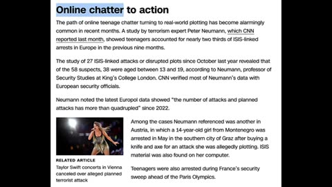 THE ERA OF PSYOPS- CIA CREATED ISIS THREATENS TO BLOW UP CIA CREATED TAYLOR SWIFT CONCERT