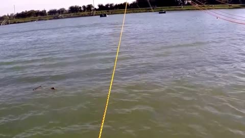Wake boarding at 20mph for the first time: fail