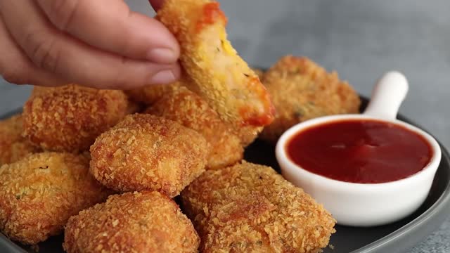 আলু দিয়ে সহজে মচমচে পটেটো নাগেটস রেসিপি। Alur Nuggets | Potato Nuggets | Potato Snack Recipe