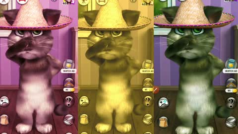 Talking tom funny movement colors video " talking tom " cat " dog " 🐕 🐕
