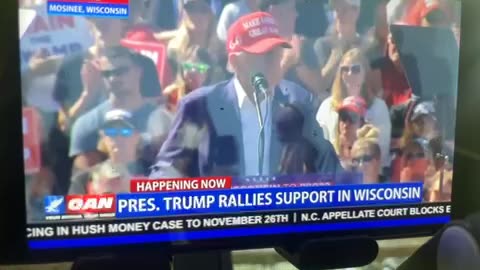OAN president Trump rallies support in Wisconsin Saturday 03:05 pm