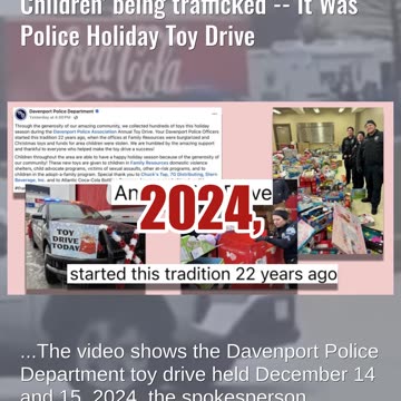 Fact Check: Video Does NOT Show Coca-Cola Truck With Children being trafficked -- Police Toy Drive