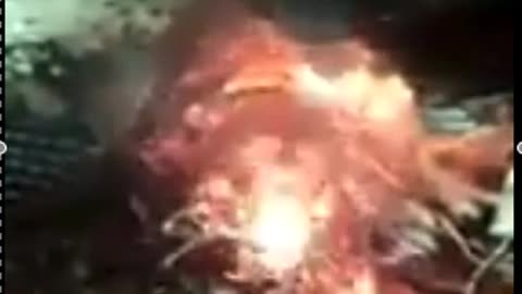 Tochka missile debris at the scene of missile strikes, Manbij, Syria