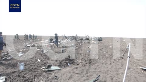 Chinese TV channel CGTN-Russian reporter Dmitry Maslak visited the crash site of the downed Mi-8 helicopter of the Armed Forces of Ukraine near Mariupol