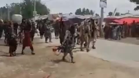 Taliban militants "staged" a festive shooting