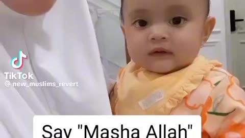 Cute child participating in recite