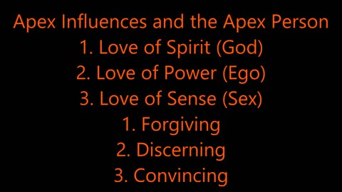 Apex Influences and the Apex Person!