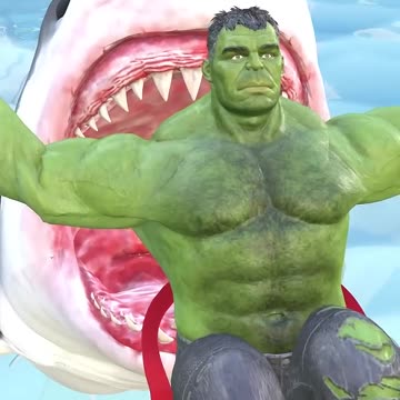 GTA V Spiderman Kicked Hulk into Shark's
