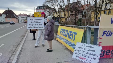 Schild-Bürger Aktion in Kaufbeuren am 10-02-2024