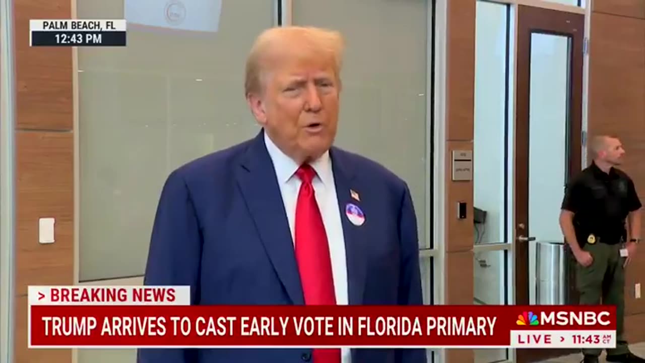 President Trump casts his vote in the FL Primary