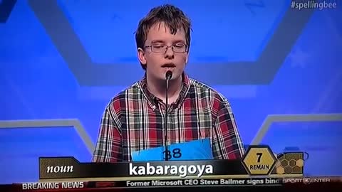 Jacob things he knows it at the spelling bee