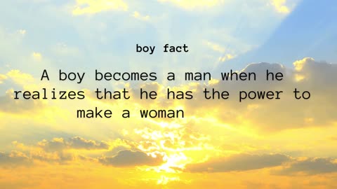 A boy becomes a man