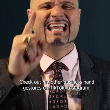 Business hand gestures! This one is "The Double Wave"