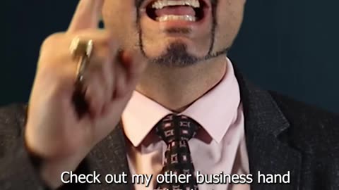 Business hand gestures! This one is "The Double Wave"