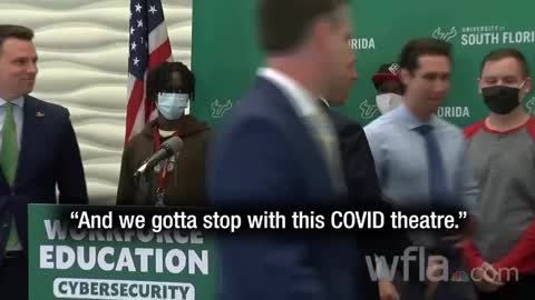 Ron DeSantis - "I mean, Please take those mask off, done with Covid theater"