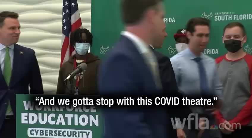 Ron DeSantis - "I mean, Please take those mask off, done with Covid theater"