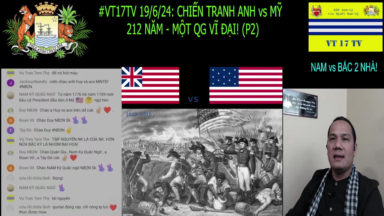 #VT17TV 19/6/24: CHIẾN TRANH ANH vs MỸ, 212 NĂM MỘT QUẤC GIA VĨ ĐẠI! (P2) @VT17TV