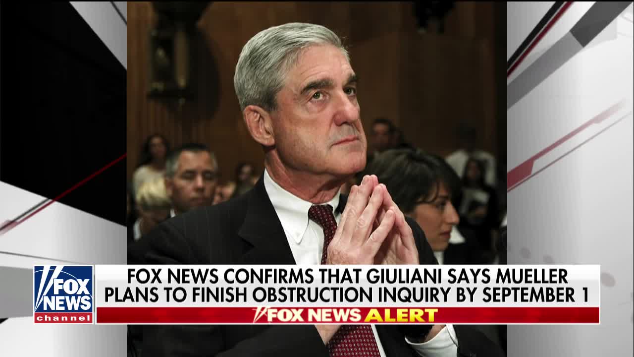 Rudy Giuliani: Robert Mueller investigation may end by September.