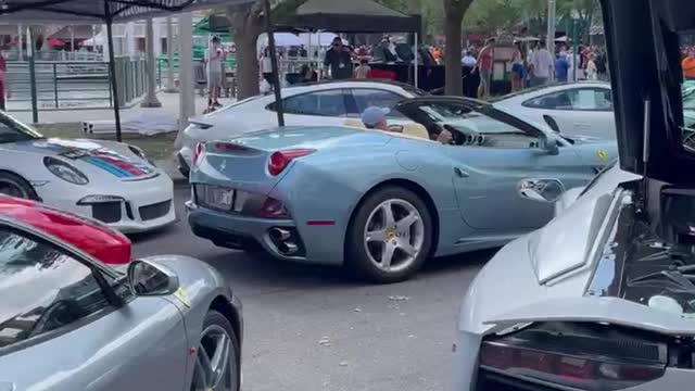 Fancy cars lined up