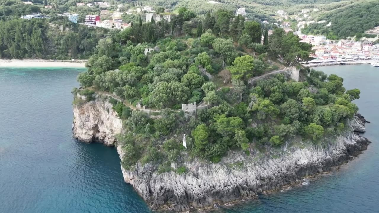 🇬🇷🏖️Parga Greece By air from wood🏊