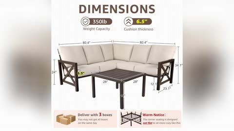 NATURAL EXPRESSIONS 6 Pieces Patio Furniture Sets