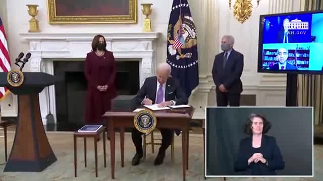 The White House Jan 21 2021 -- President Biden Signs 10 Covid-Related Executive Orders