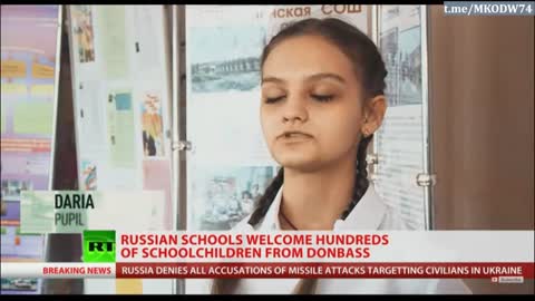 Russische scholen verwelkomen honderden kinderen uit Donbas (Oekraïne). (Engels)