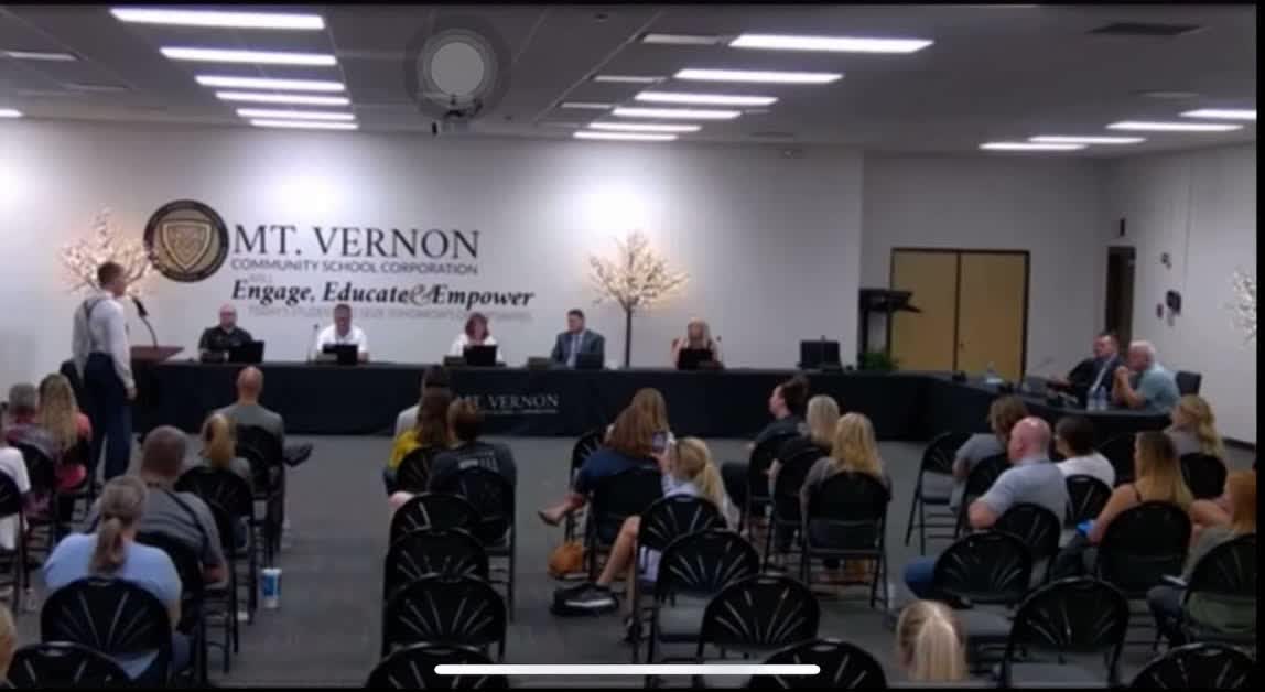 Mount Vernon Community School Board Meeting 1