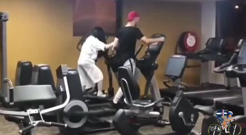 Ghost prank at the gym