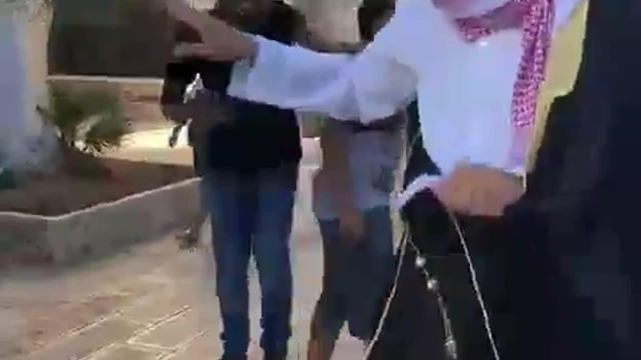 Saudi Spit On By Palestinians