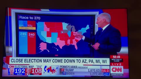 CNN Broadcasts: Trump Losing, Biden Gaining 19,958 votes Live 2020 Election