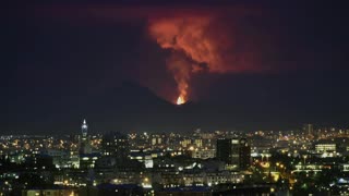 Mind-blowing footage of erupting volcano in Iceland