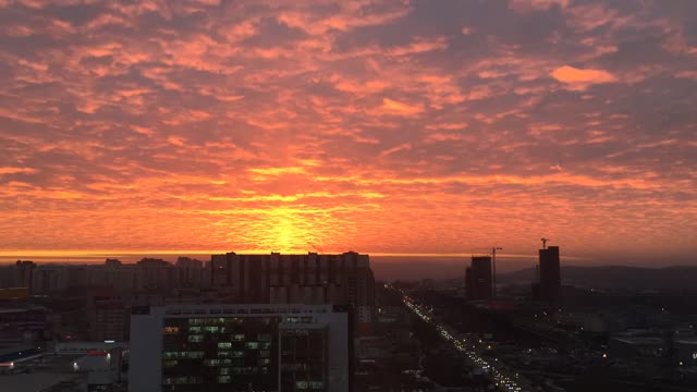 Beautiful sunset time lapse