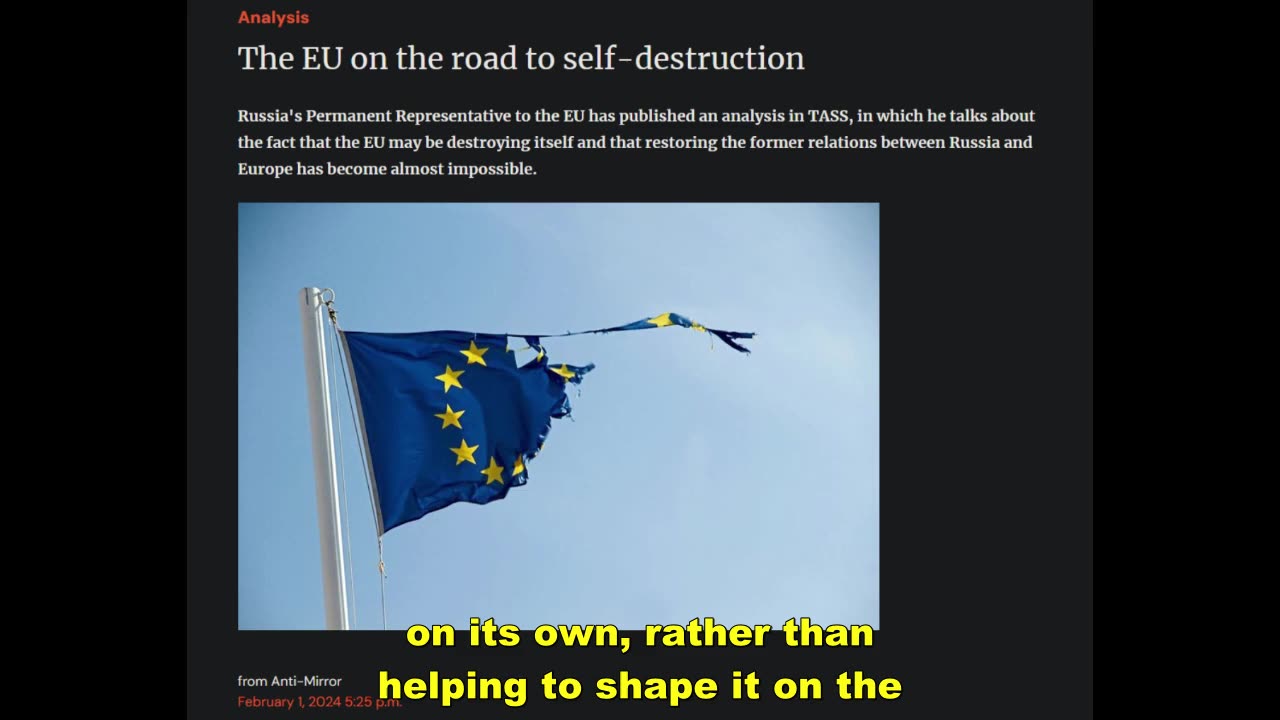 Thomas Roeper in english: The EUon the way of selfdestruction