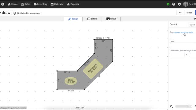 EasedEdge drawing tool: Adding cutouts