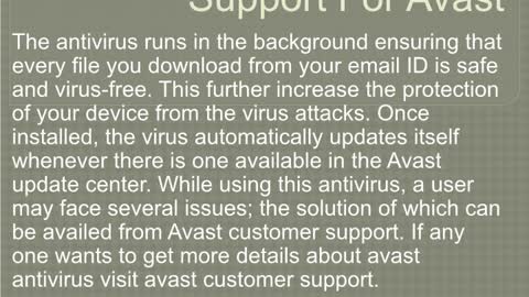 Avast antivirus support