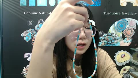 20240912-02 28.9g Natural turquoise and spiny oyster 16inch Simple atmosphere